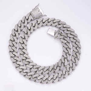 Cadena cubana Iced Out para hombre, collar de diamantes estilo Hip Hop, joyería de lujo para rapero, cadena llamativa - Product Image 5