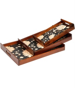 Bandeja de Servir de Madera MDF con Diseño Moderno, Hecha a Mano, Ecológica, Personalizada, Impresa, con Forma Natural, al Mejor Precio para el Hogar - Product Image 2