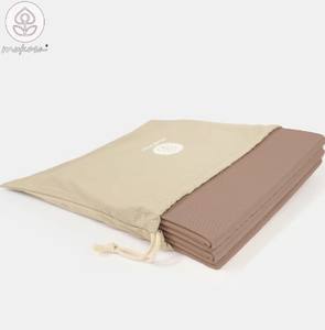 Mukasa - Bolsa de Viaje Plegable y Portátil para Esterilla de Yoga, de Lona de Algodón y Lino Natural, 42x42 cm, Cuadrada, para Todas las Estaciones, con Logotipo y Color Personalizados - Product Image 5