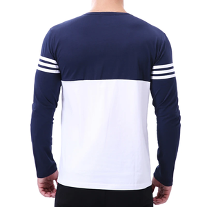 High Quality Men's Raglan Long Sleeve Shirt Cotton Material Plain Customized Full Sleeves Shirt for Men O-neck Breathable <b>Tshirt</b> - Product Image 2