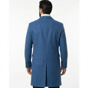 <b>Men</b> Classic <b>Long</b> <b>Winter</b> Trench <b>Coat</b> with Lining Breathable Quick-Dry Warm Wool/Polyester Trench <b>Coat</b> for Formal & Casual Use - Product Image 5