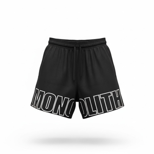 Custom Logo High Street Mesh Shorts Double <b>Layer</b> 100% Polyester Silk Screen Printed Breathable Elastic Waist Summer Shorts - Product Image 1