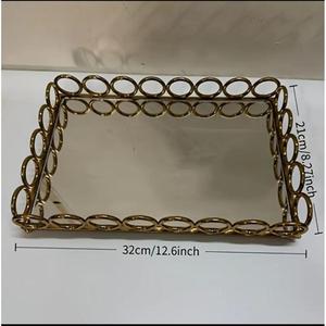 Plateaux décoratifs de salle de bain en marbre noir, forme rectangulaire, avec bordure à motif abstrait, faits à la main, pour servir ou décorer - Product Image 6