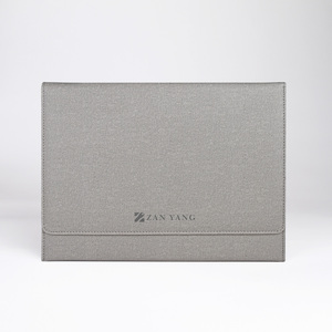 Classic Gray Leather <b>Document</b> Bag Accordion <b>Folder</b> - Product Image 2