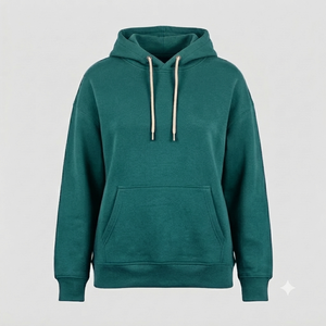 เสื้อสเวตเชิ้ตสตรีทแวร์ยูนิเซ็กส์สำหรับฤดูหนาวปี 2026 รุ่นพรีเมียมสีเขียวป่าทรงปกติ ระบายอากาศได้ดี แห้งเร็ว ผ้าฝ้ายเนื้อแน่น ปักลาย - Product Image 1