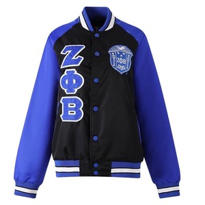 Zeta phi Beta sorority แจ็กเก็ตสีดำปักตามสั่งขนาดพอดี - Product Image 1