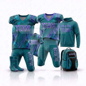 Uniforme de Fútbol Americano Sublimado Personalizable al por Mayor, Uniforme de Fútbol de Alta Calidad, Transpirable, de Secado Rápido, 100% Poliéster - Product Image 3