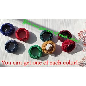 Juego de Servilleteros con Nudos Coloridos, Accesorio de Decoración de Mesa Hecho a Mano para Cenas Elegantes, Bodas y Fiestas en Casa - Product Image 5