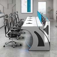 Console de sécurité pour salle de contrôle, poste de travail personnalisé pour centre de commande, mobilier de surveillance et solution opérationnelle