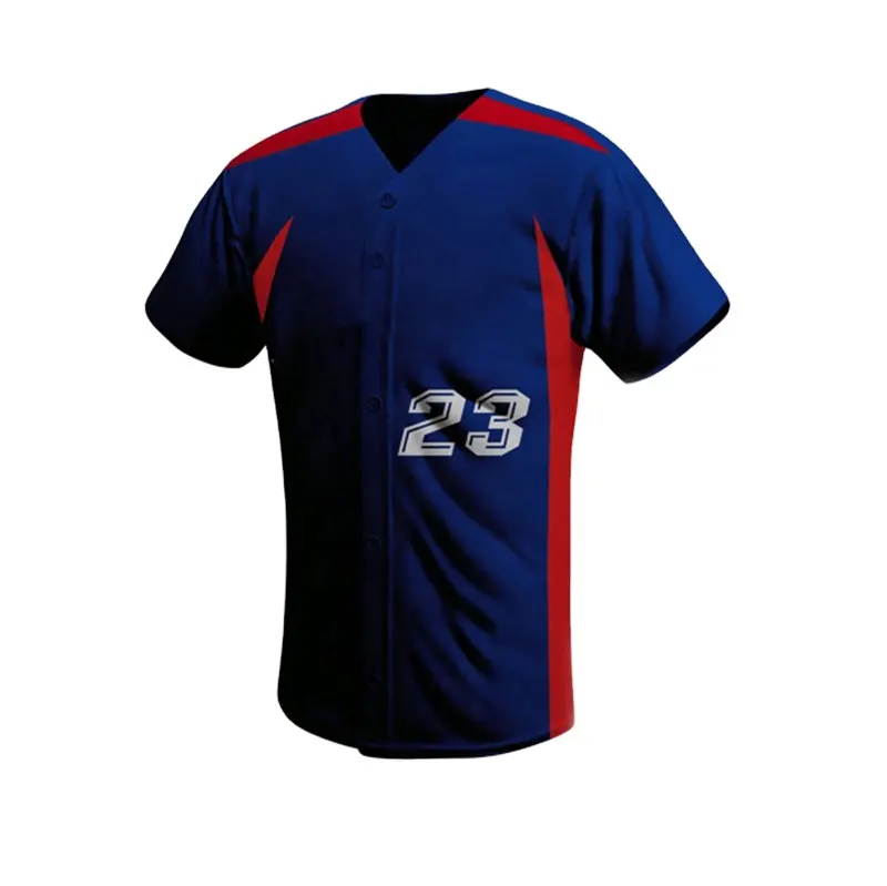 Fast Delivery Custom Printing Baseball Plain Shirts Blue Baseball Jersey Outfit Mens Sublimation Cheap Price Baseball Jersey Men
