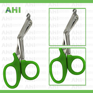 Tijeras para Trauma AHI Verdes, Tijeras Médicas de Acero Inoxidable, Tijeras de Emergencia para Paramédicos y EMT, Cortador de Vendajes, Certificación CE Clase I - Product Image 3