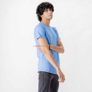 Camisetas Personalizadas de Alta Calidad de Secado Rápido con Cuello en V para Hombre, Camisetas Blancas de Algodón Lisas Estampadas con Logotipo Privado Personalizado - Product Image 5