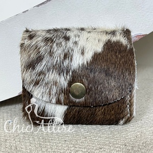 Real Handmade Hair On Hide Fur Leather Coin Change Purses <b>Cute</b> Mini Fur <b>Wallet</b> Travel Storage Fashion Accessory for Coin & Keys - Product Image 1