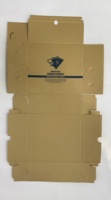 Expédition directe d'usine, boîtes rigides recyclables avec revêtement UV, laminage mat, gaufrage, promotion en supermarché, papier kraft ondulé