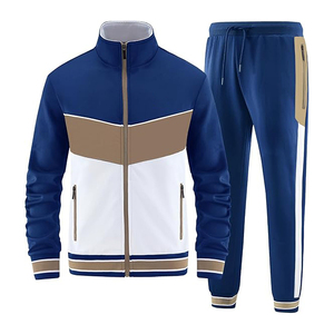 Rain Resistant Jacket And <b>Pants</b> Set With Adjustable Hood Hook And Loop Cuffs On Sleeves Windbreaker Tracksuit - Product Image 1