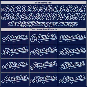 Maillot de baseball personnalisé, dégradé, avec nom et numéro brodés, pour hommes, femmes et jeunes, bleu marine et bleu poudre, authentique - Product Image 5