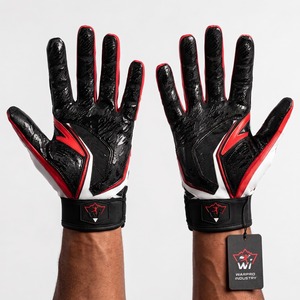 Adult Football Receiver Gloves with Strong Tacky Palm Grip, Flexible Comfort, and Secure Wrist Support - Product Image 6