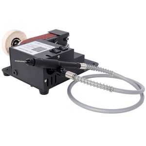 Ponceuse à bande 2-en-1 à double moteur 350W, outil rotatif, mini polisseuse électrique de bureau multifonctionnelle, meuleuse à bande à double moteur 350W - Product Image 5