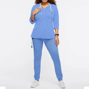 Uniformes de Enfermería Personalizables de Alta Calidad, Transpirables y Modernos, con Spandex, Servicio OEM, Venta en Línea - Product Image 1