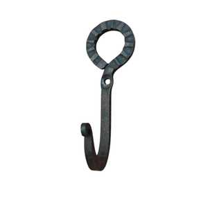Hand Forged Wrought Iron Wall <b>Hook</b> Vintage Industrial Decorative J <b>Hook</b> for <b>Coats</b> Bags Hats Rustic Antique <b>Single</b> Hanger - Product Image 1