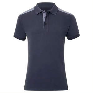 Polo pour homme, t-shirt respirant à manches courtes, col classique, pour l'été, les sports de plein air, le quotidien, couleur bordeaux, confortable et élégant - Product Image 1