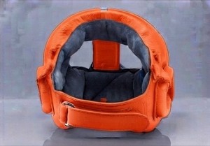 Protège-tête de boxe K4 en cuir PU orange, PVC, PC, protection pour l'entraînement au Taekwondo, Muay Thai et Kickboxing - Product Image 4
