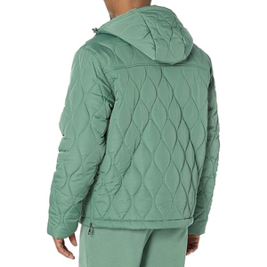 Warm Lightweight Hooded Quilted Puffer <b>Jacket</b> For Women <b>With</b> Full Front <b>Zipper</b> And Deep Side <b>Pockets</b> - Product Image 3
