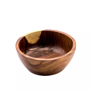 Tazón para Servir de Madera 100% Natural, Moderno, de Lujo, Hecho a Mano, Duradero, Ligero y Ecológico, para el Hogar, Regalos, Servir Alimentos, Venta al por Mayor - Product Image 4