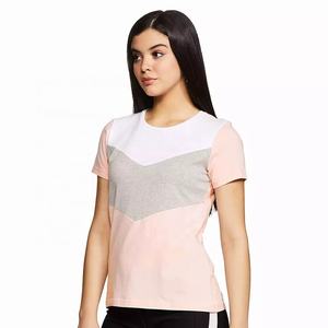 Camisetas informales con cuello redondo para mujer, camisetas de bloque de uso al aire libre de media manga de calidad premium para mujer - Product Image 5