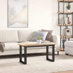 Mesa de Comedor de Madera Maciza de Pino Natural, Resistente, de 35.4 x 15.7 Pulgadas - Product Image 3