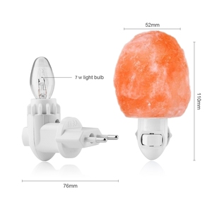 Lampe à sel naturel de l'Himalaya veilleuse sculptée à la main en forme de boule prise raffinée ampoule murale décor de chambre emballage élégant-sac Sachet - Product Image 1
