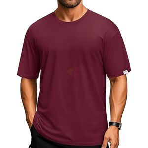 Camiseta de Hombre Azul Marino Oscuro Lisa con Hombros Caídos, Algodón Superior Resistente a las Arrugas, Camisetas Urbanas Cómodas para Hombre - Product Image 3
