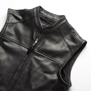 Gilet en cuir de haute qualité pour homme, personnalisé, 100% cuir, prix raisonnable, vêtement de mode. - Product Image 3