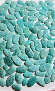 Gemas Trimurti AAA+ Cabujón de Amazonita Natural Premium |   Piedra Preciosa Suelta Pulida Azul Verdosa Vibrante de Rajasthan |   Tamaños de 15-50 mm | - Product Image 2