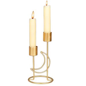 Portavelas de metal de Calidad exclusiva, diseño antiguo, soporte de vela decorativo para el hogar de Ramadán, portavelas de metal de color dorado - Product Image 1