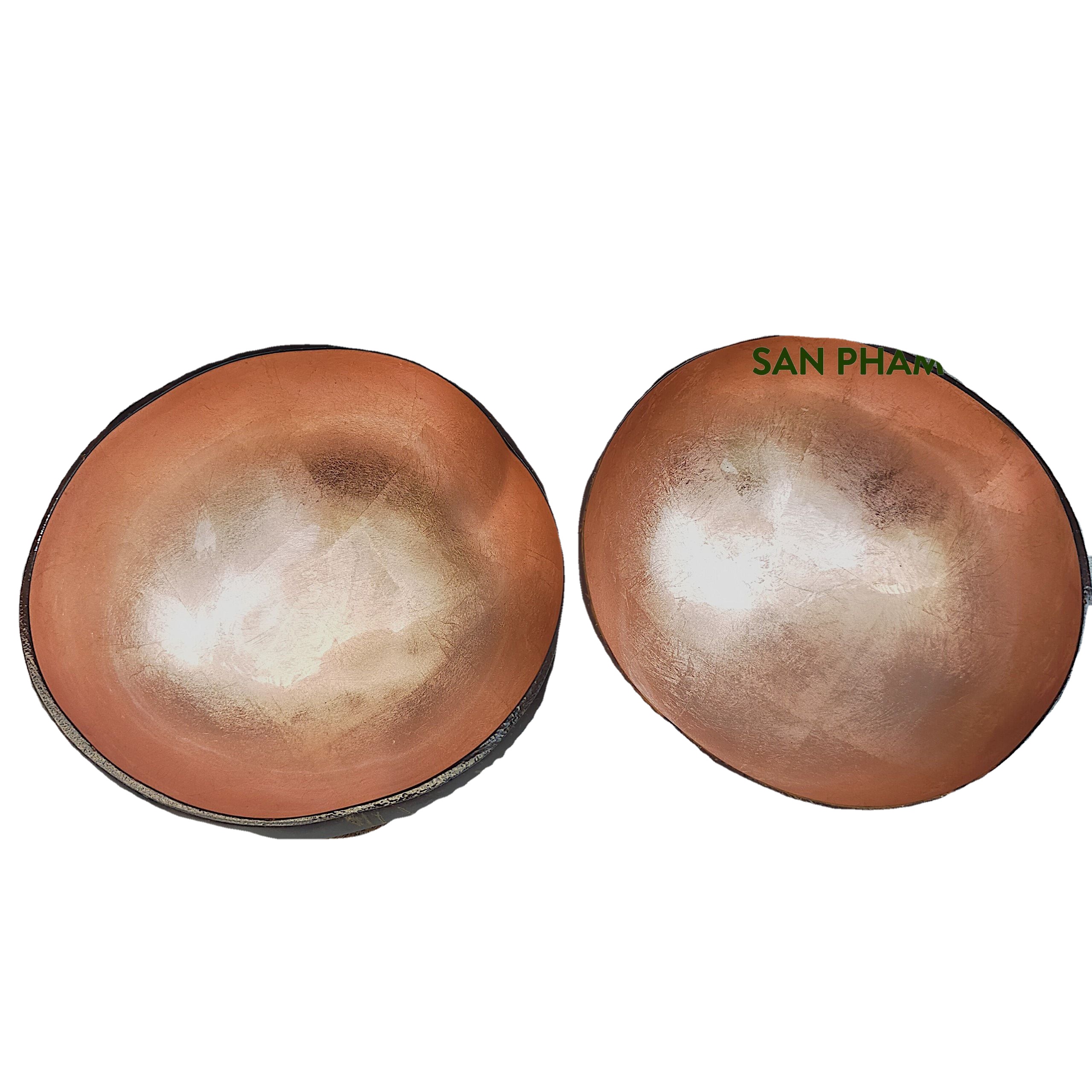 Лакированные кокосовые чаши для Вьетнама, набор лаковых кокосовых чаш, лакированные чаши ручной работы, вьетнамские чаши с кокосовым покрытием