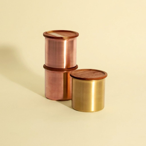 Lot de 4 bocaux de cuisine gravés Tanger avec finition or champagne et technologie de scellage hermétique pour la conservation des aliments - Product Image 2