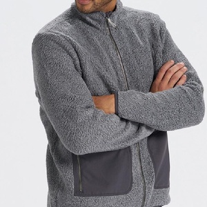 Chaqueta de lana transpirable a prueba de viento de alta calidad de peso pesado para hombres con cuello levantado ropa de invierno al aire libre fábrica al por mayor - Product Image 5