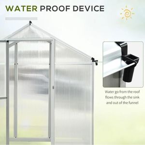 Serre en polycarbonate pour l'hiver, 10 L x 6 W, pour utilisation en jardin, couleur verte - Product Image 6