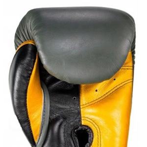 Guantes de entrenamiento de combate de cuero genuino profesional para hombres y mujeres Diseño de logotipo personalizado con empuñaduras para Artes Marciales Boxeo - Product Image 5