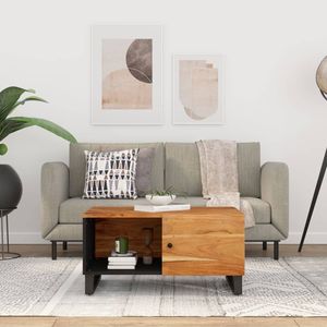 Table basse moyenne en bois d'acacia massif naturel, élégante et durable - Product Image 1