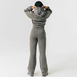 Conjunto Deportivo para Mujer Estilo Británico, Sudadera con Capucha y Pantalones de Felpa de Algodón Premium, Ropa Deportiva Casual - Product Image 2