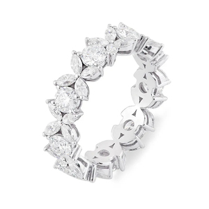 Bague de fiançailles en argent S925 avec diamant Moissanite taille marquise VVS certifié IGI, sertissage pavé, style classique, bijoux en diamant - Product Image 6