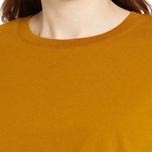 Camiseta de moda de manga corta para mujer 2022 verano cuello redondo negro blanco algodón transpirable Camiseta 100% algodón - Product Image 5