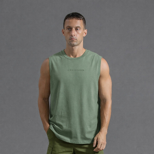 Cotton Breathable Knitted Sleeveless Casual <b>Men</b> Tank Tops Fitness <b>Singlet</b> Bodybuilding Workout Gym Shirts - Product Image 3