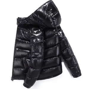 Veste à capuche personnalisable coupe-vent standard pour l'hiver, style streetwear décontracté, coupe régulière, rembourrage en polyester, fermeture éclair sur le devant - Product Image 2
