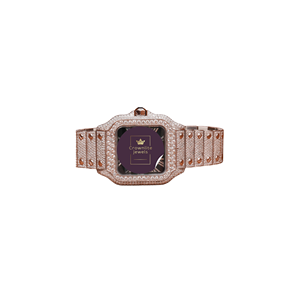 Reloj de pulsera de acero inoxidable con diamantes de corte redondo en oro blanco, moissanita, estilo antiguo, simple, de lujo, personalizado y nuevo para hombre. - Product Image 2