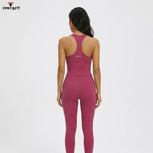 Camisetas Deportivas de Compresión para Mujer, Personalizadas con Logotipo, para Verano, Gimnasio, Fitness, Yoga, Tejidas, 100% Algodón, Venta al Por Mayor - Product Image 2