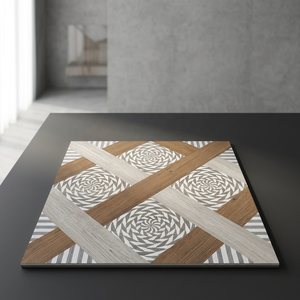 Carrelage en bois à motif de bois naturel 300x300mm, nouveau style, pour sol et mur de jardin, carreaux de briques pour extérieur - Product Image 6