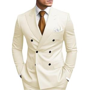 Trajes de boda al por mayor con MOQ bajo, trajes de hombre ajustados, trajes de padrinos de boda de 3 piezas, blazer cruzado, trajes formales, pantalones y abrigos. - Product Image 3